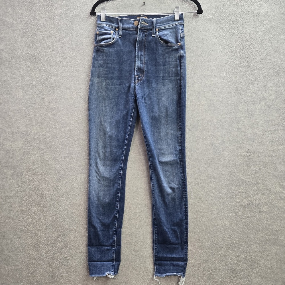 MOTHER Women Jeans 26 Blue Denim Ankle 1001-104 High Waisted Rail READ